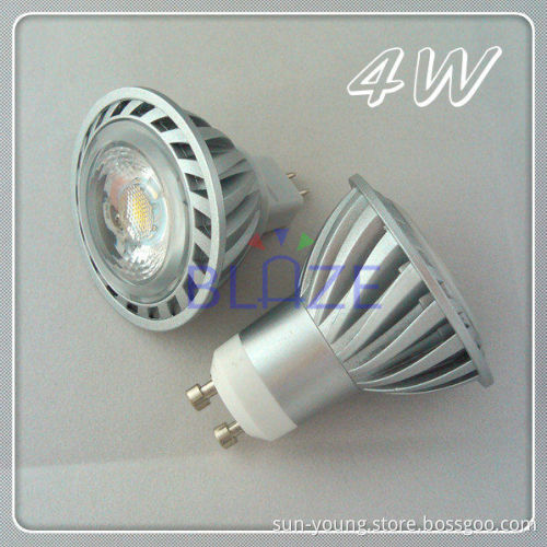 4w led cob spotlight mr16/gu10 12VDC/110VAC/220VAC 2700-6500K